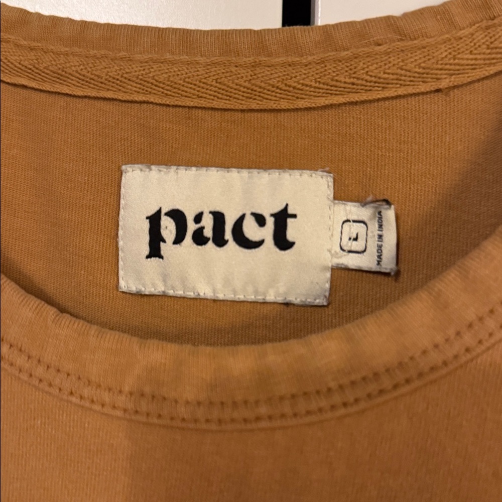 Pact Golden Tan Short Sleeve Organic Cotton Tee - Picture 2 of 4